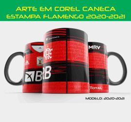 Arte Vetor Caneca Time Flamengo 2020-2021 CorelDRAW